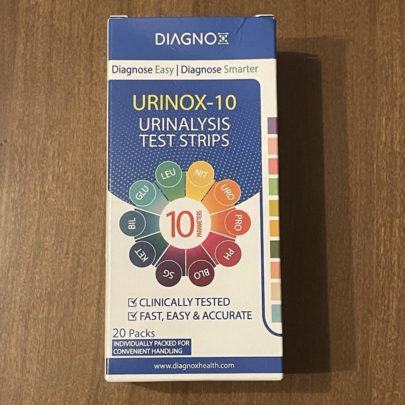 Diagnox-10 Urinox-10 Urinalysis Test 19 Strips Packs - Picture 1 of 6